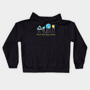 Recycle Reuse Renew Rethink Earth Day Kids Hoodie